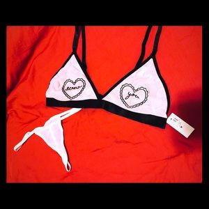 *SOLD* Screw You bra and g-string set L